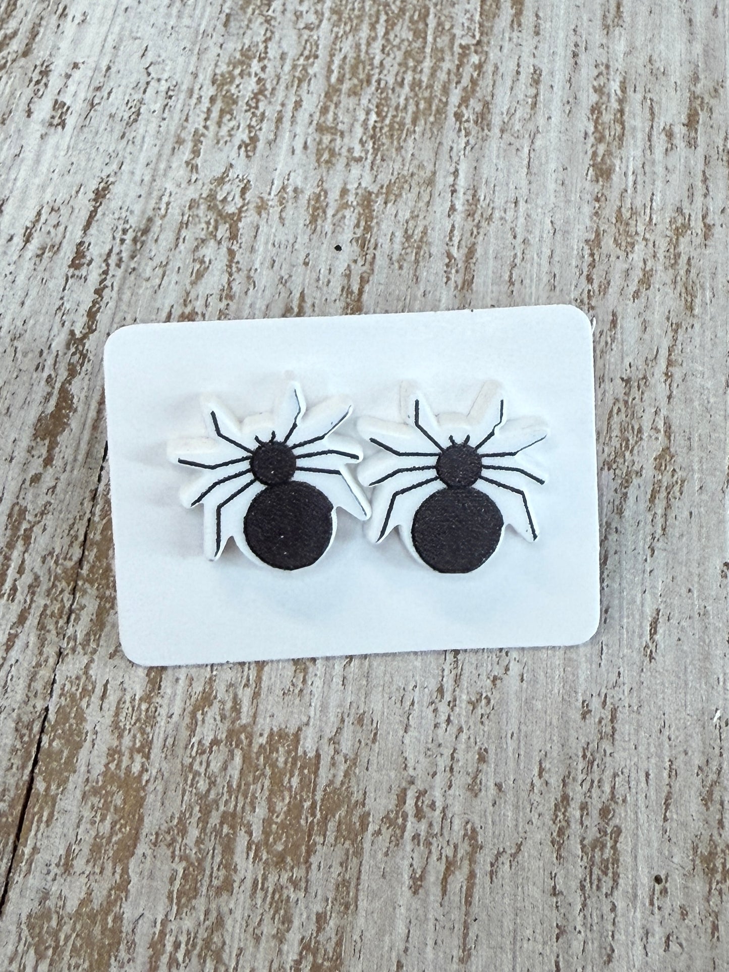UV Printed Spiders Acrylic Stud Earrings