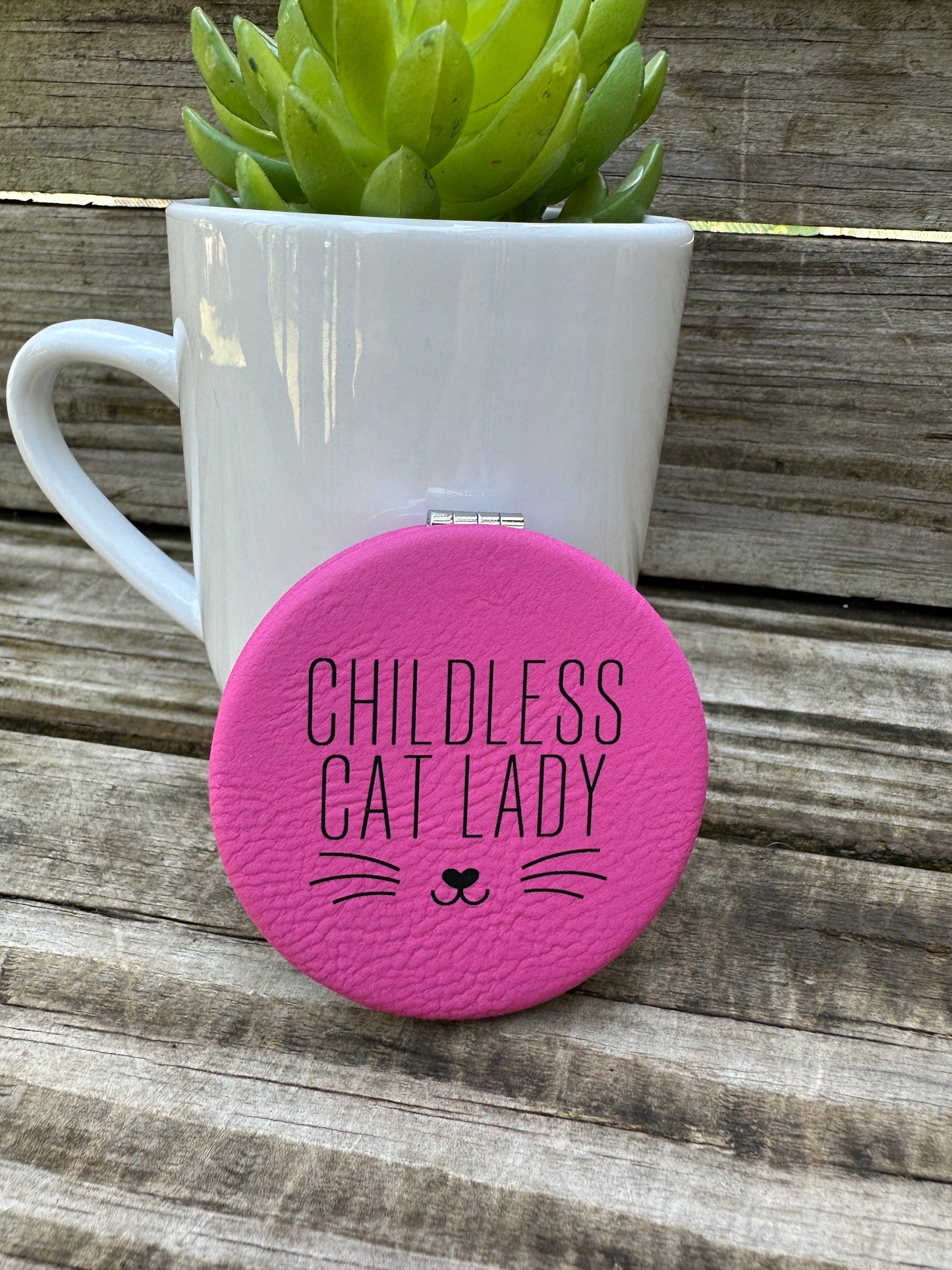 Childless Cat Lady Compact Mirror