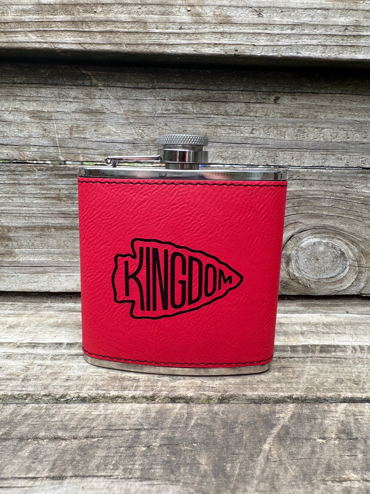 Kingdom 6 oz Leatherette and Stainless Steel Flask