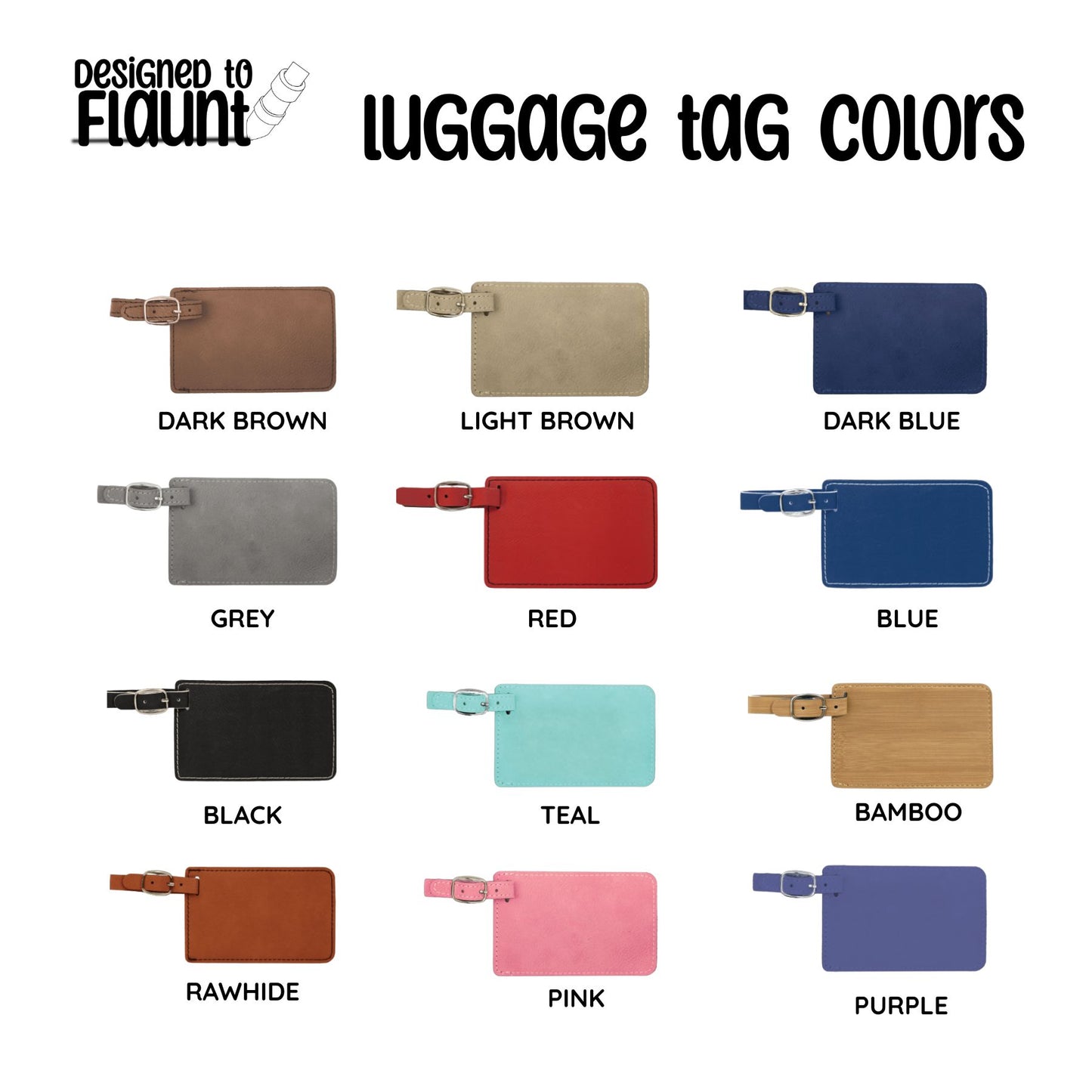 UV Printed Kansas City Blue Pennant Luggage Tag