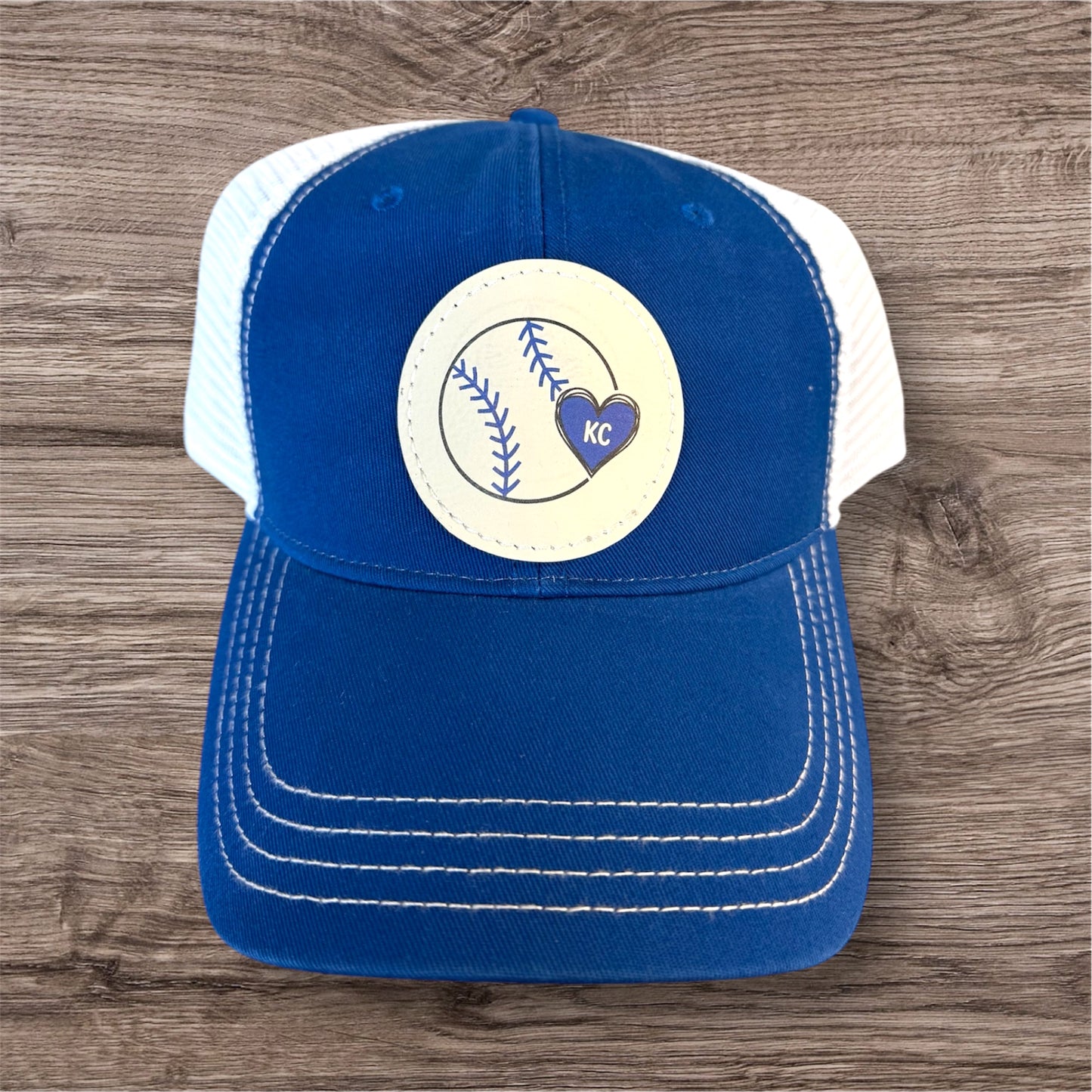 UV Printed KC Baseball Heart Richardson 111 Trucker Hat