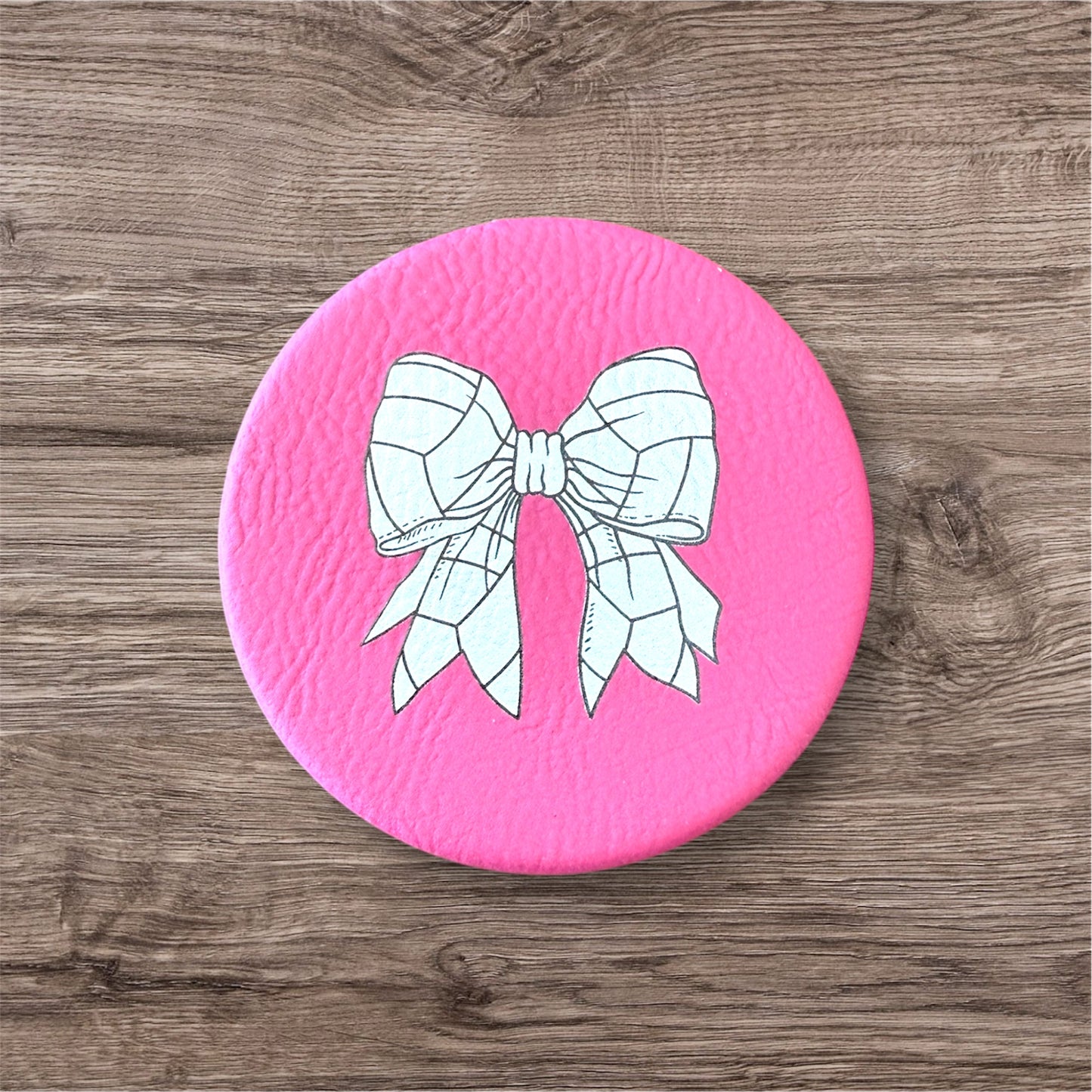 UV Printed Volleyball Bow Compact Mirror