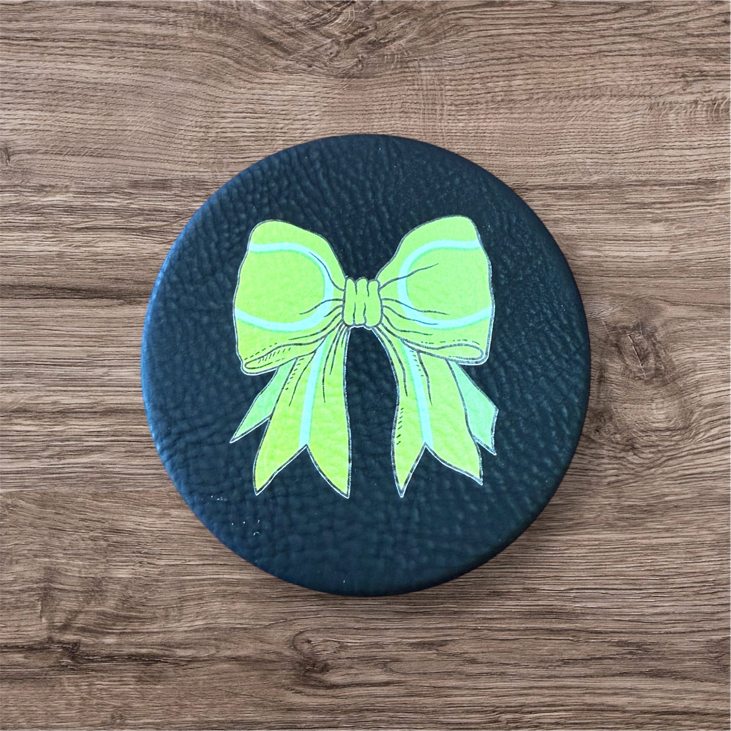 UV Printed Tennis Bow Compact Mirror