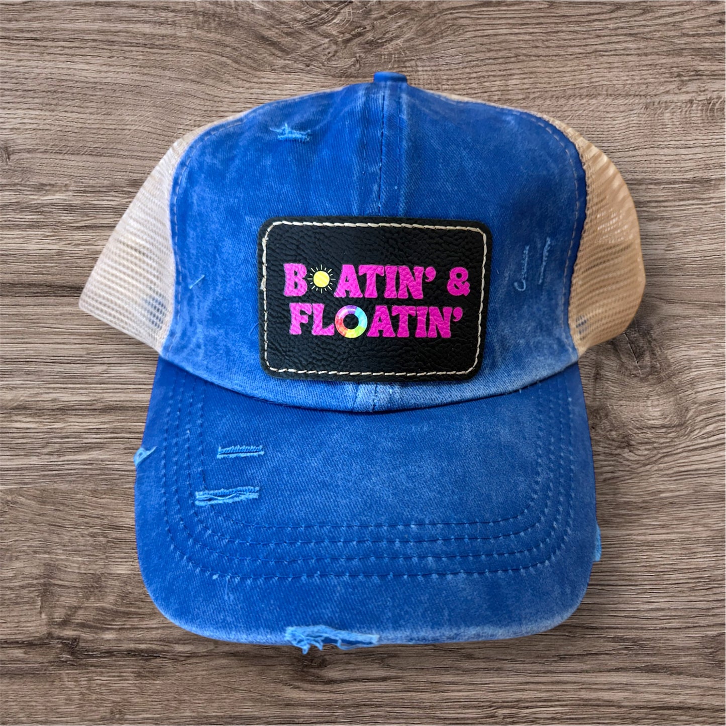 UV Printed Boatin' and Floatin' Women's Criss Cross Hat