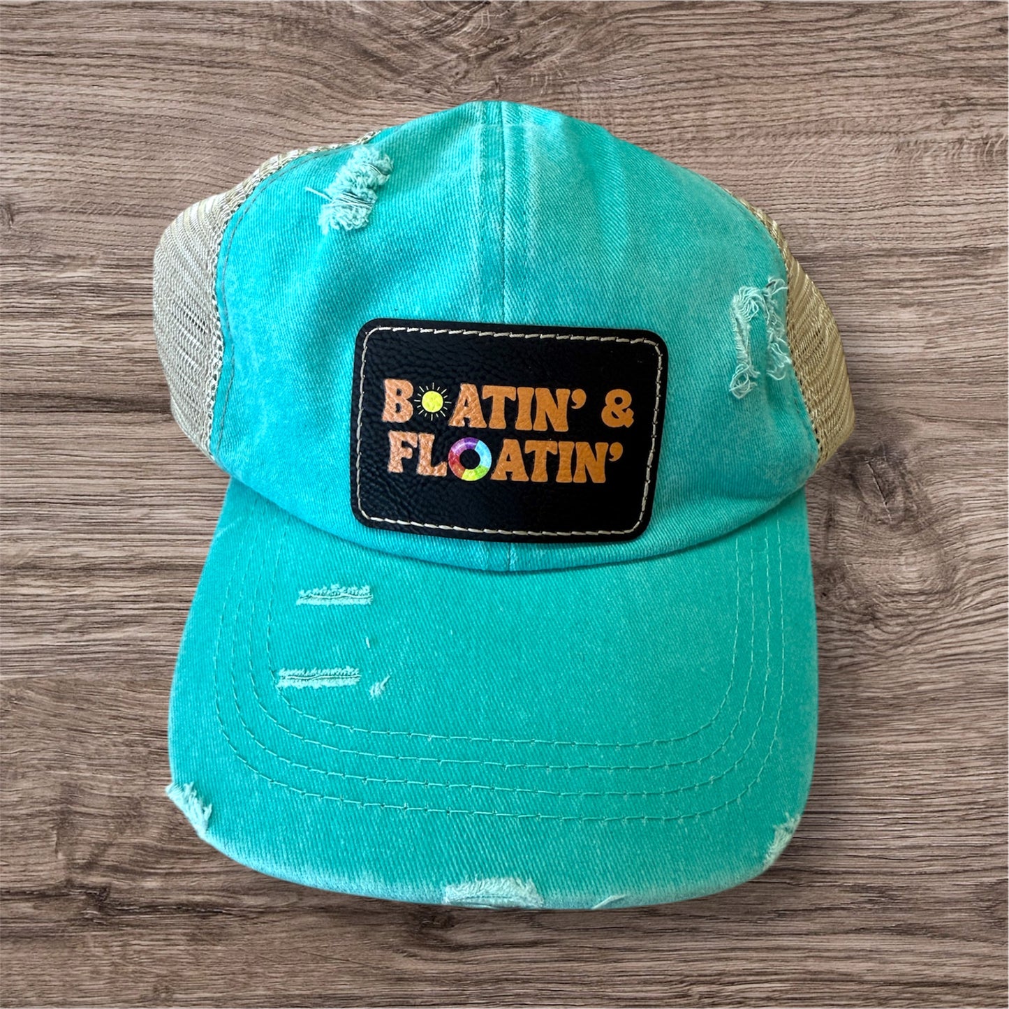 UV Printed Boatin' and Floatin' Women's Criss Cross Hat