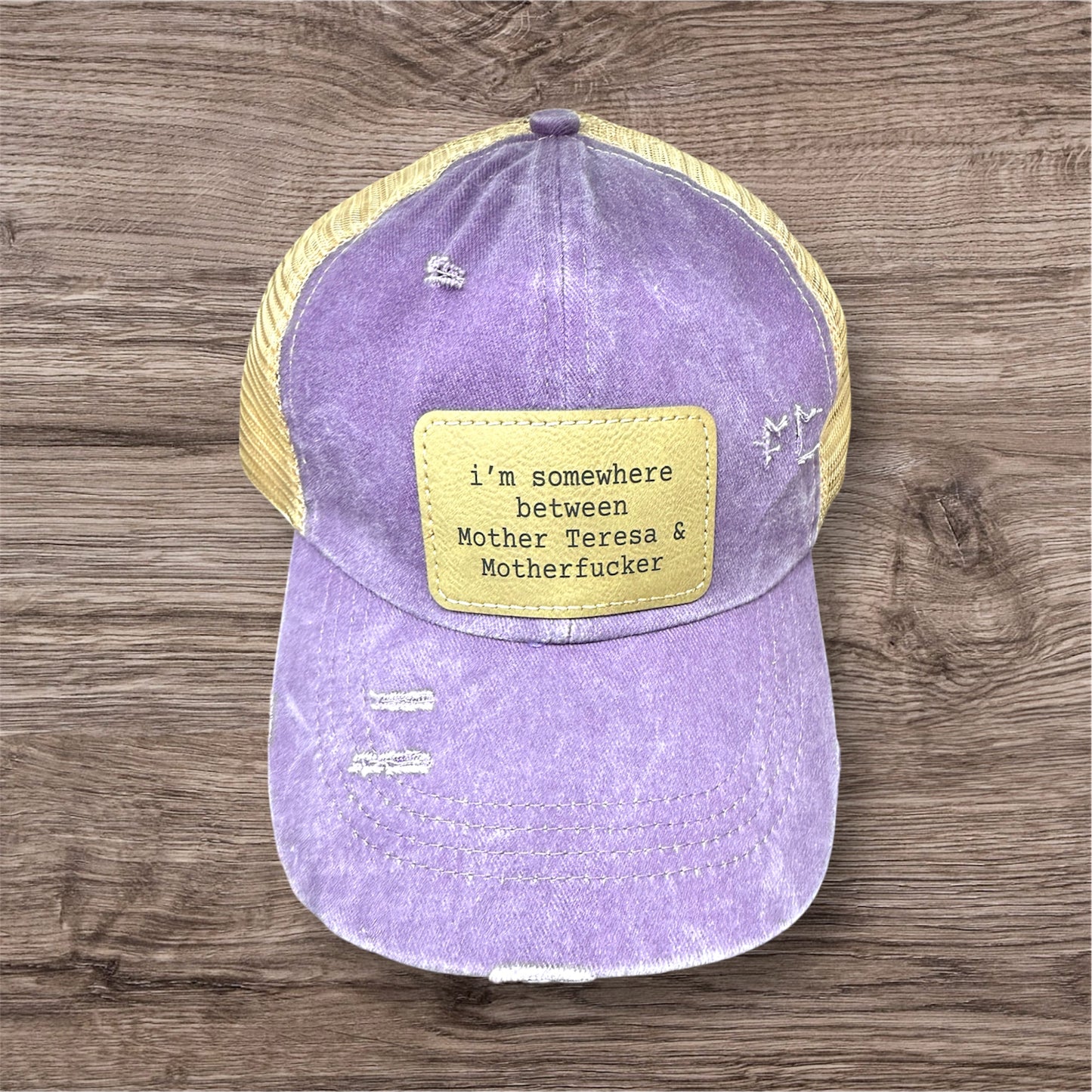 Engraved Somewhere In Between Women's Criss Cross Hat