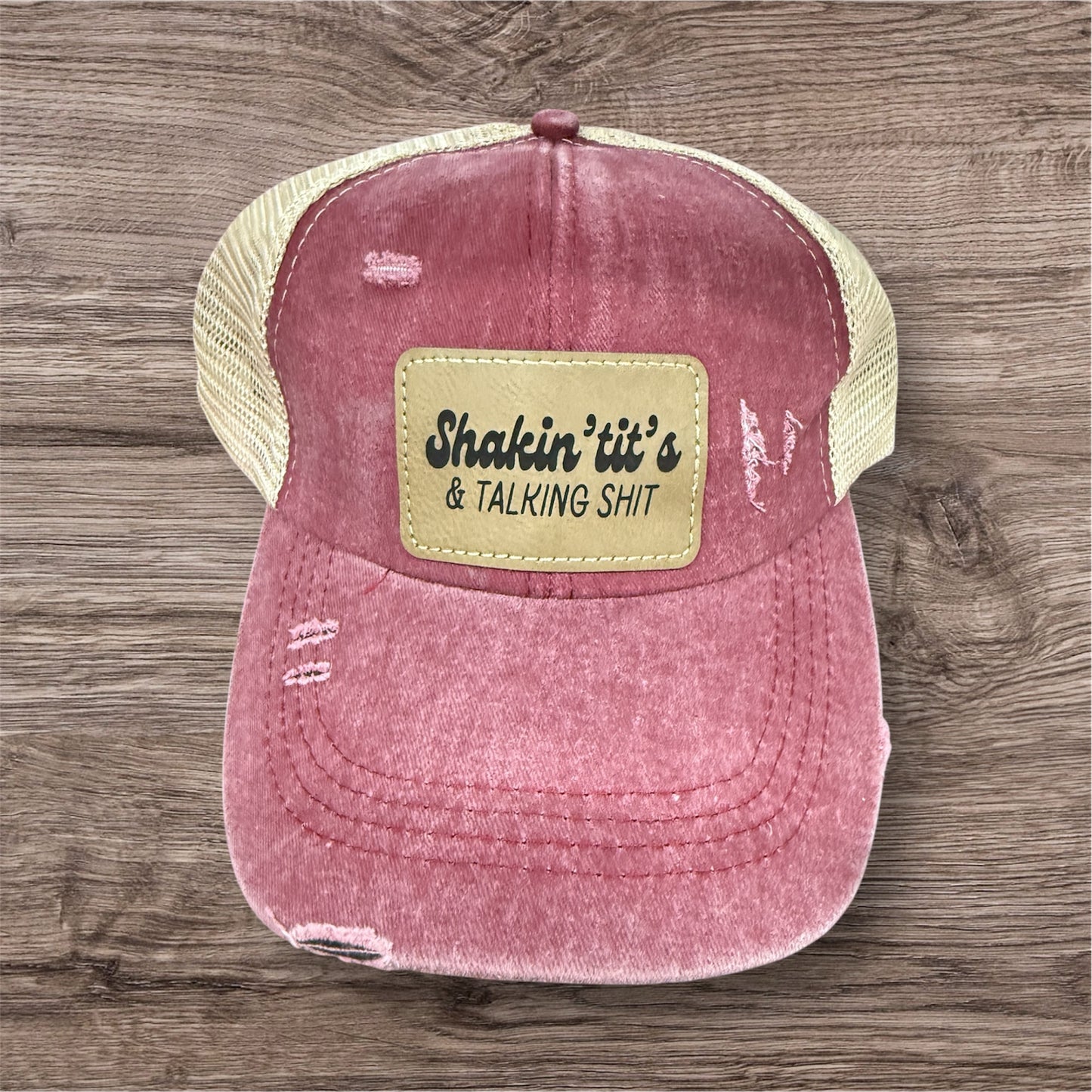 Engraved Shakin' Tit's & Talking Shit Women's Criss Cross Hat