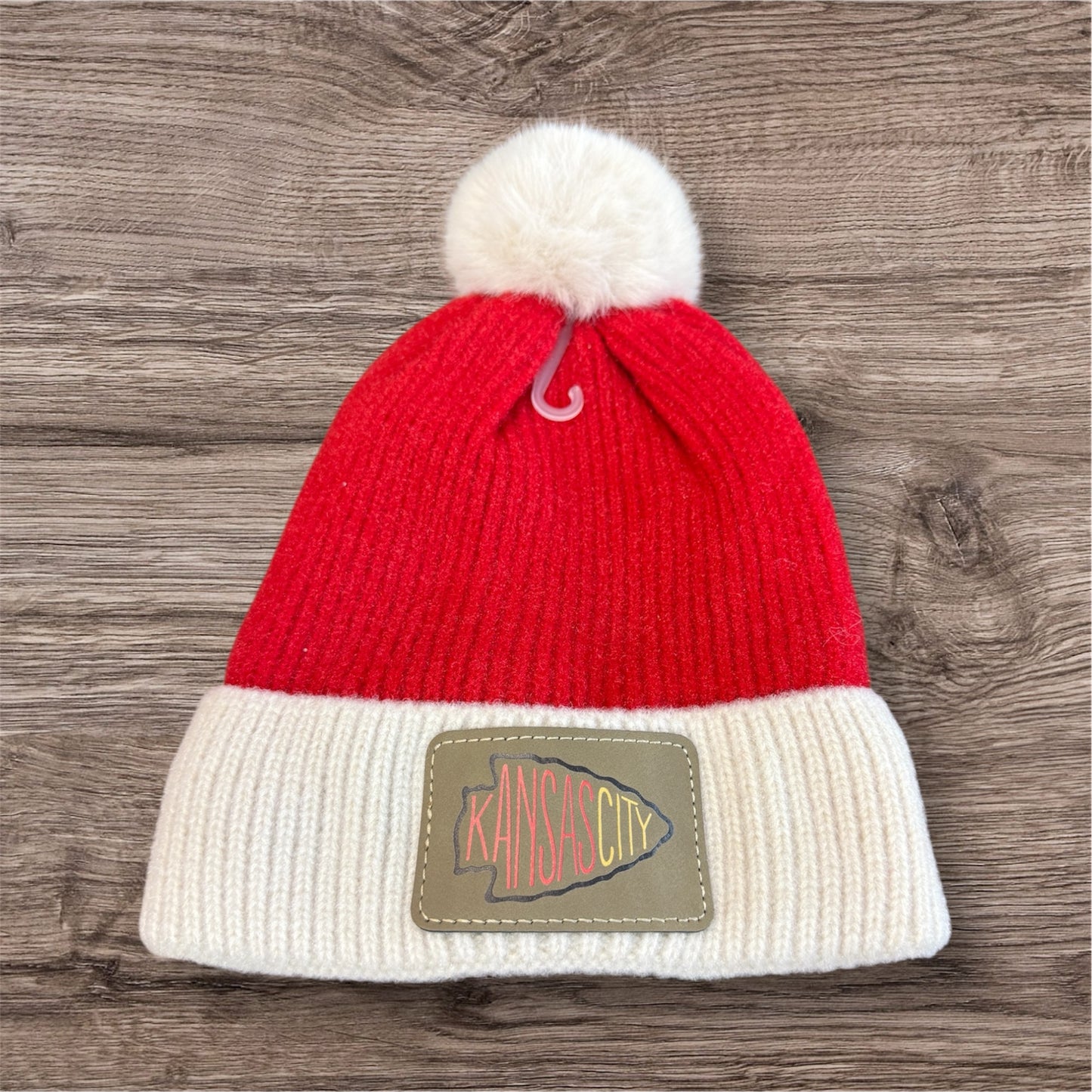 UV Printed Kanas City Ombre Beanie- Faux Fur Lined