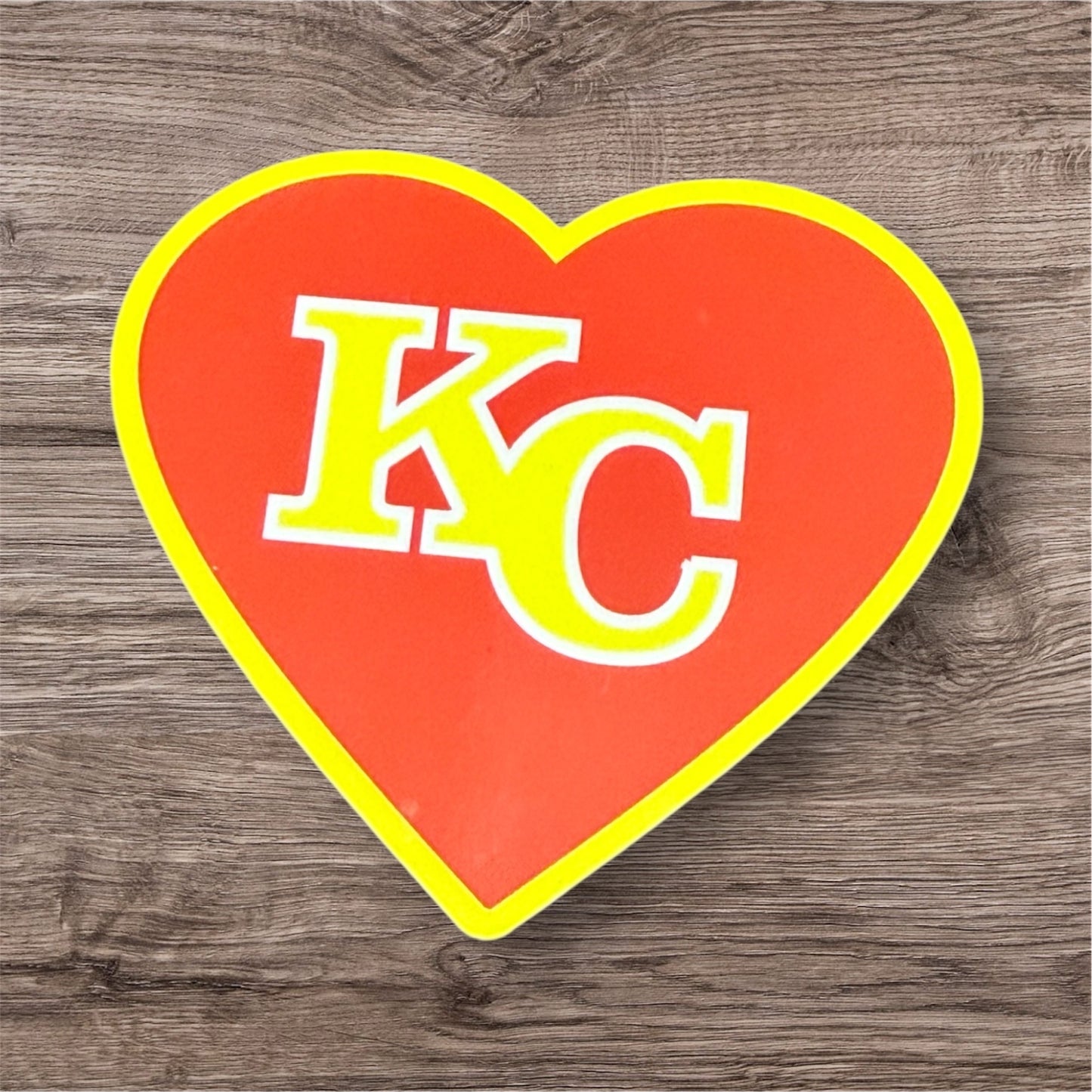 Chiefs Inspired Heart Sticker