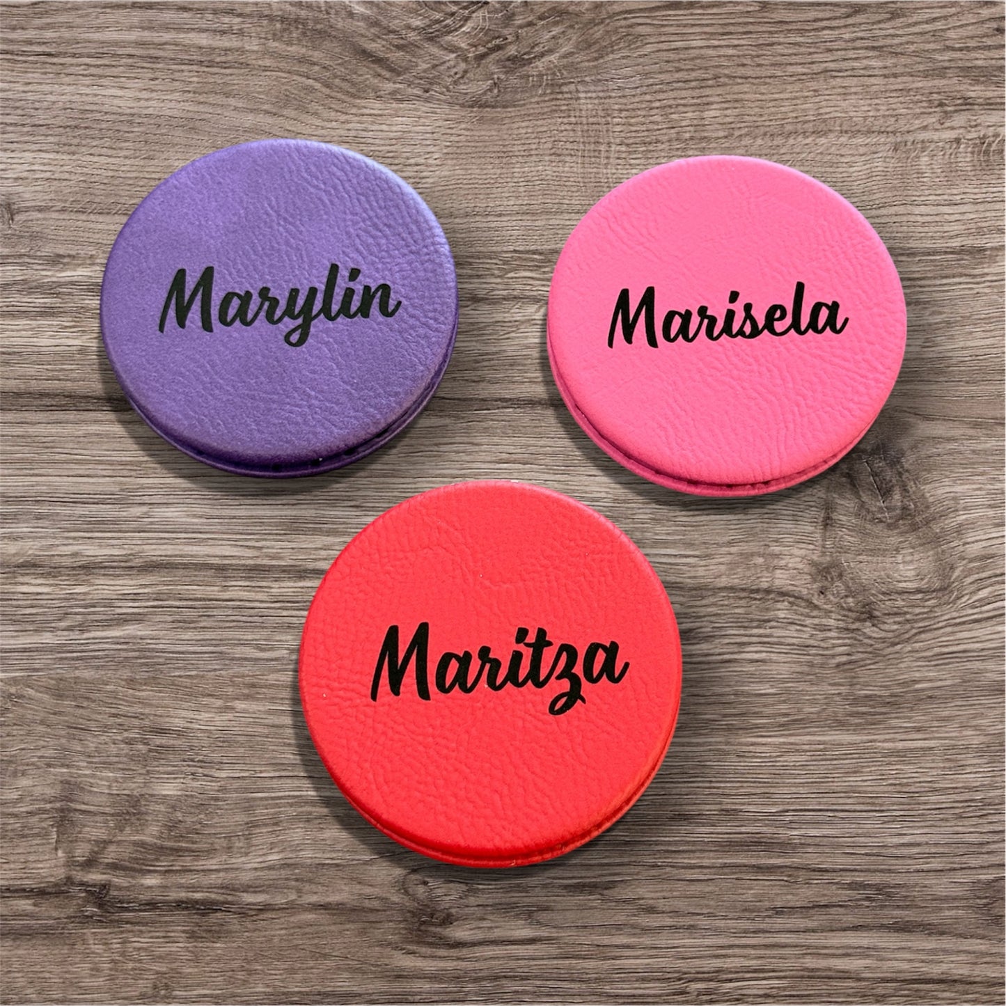 Engraved Personalized Name Compact Mirror