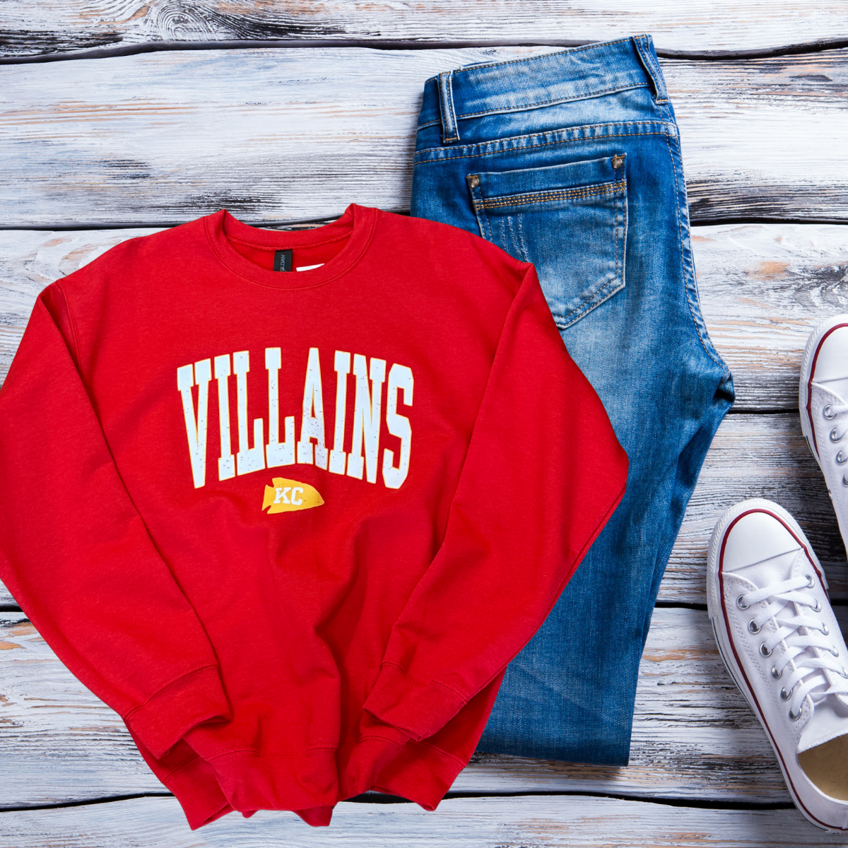 Villains KC Red Crewneck