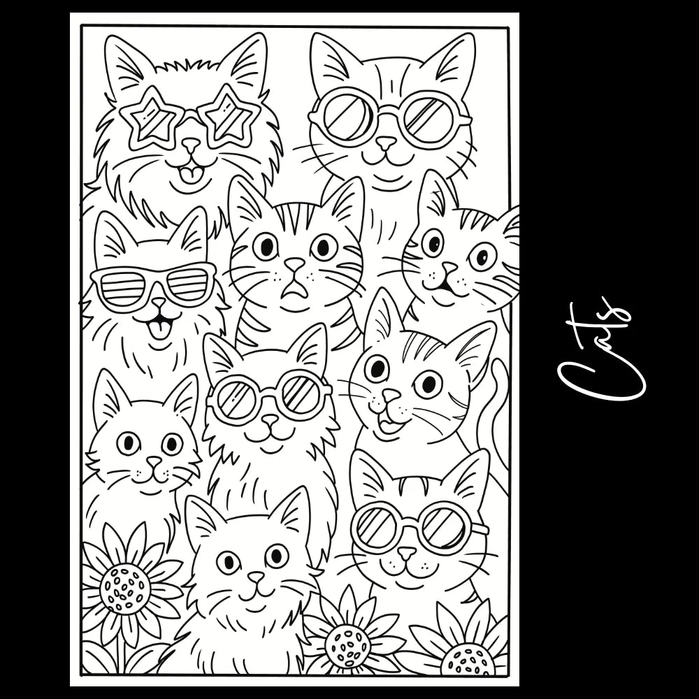 Cats Coloring Page