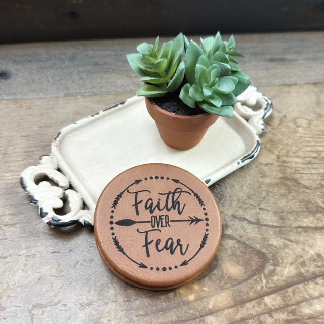 Faith Over Fear Compact Mirror