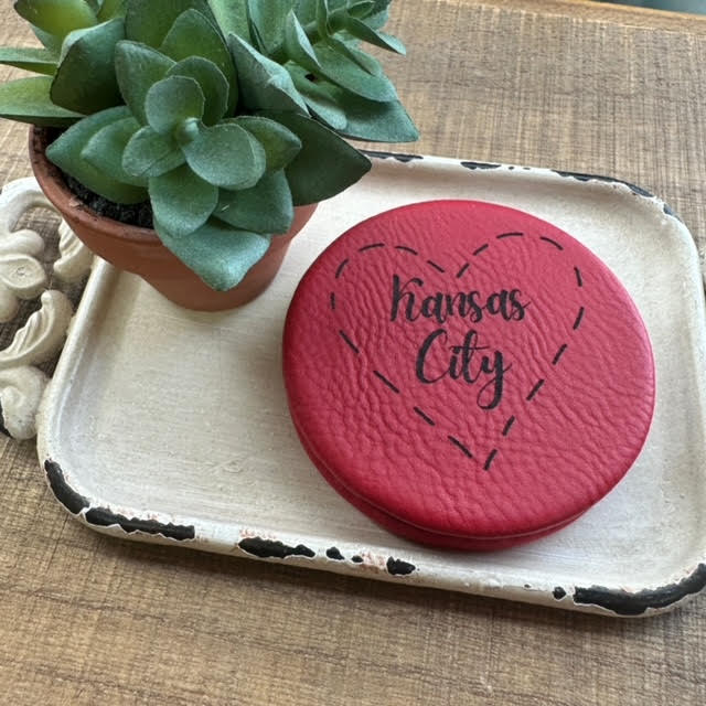 Kansas City Heart Compact Mirror