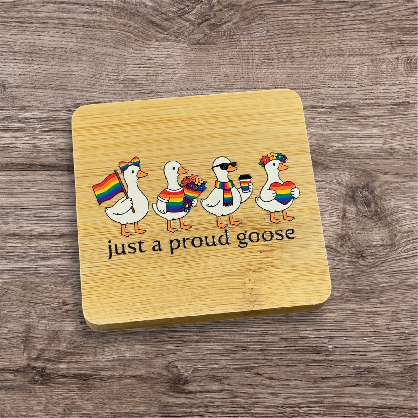 Proud Goose Pride UV Printed Coaster