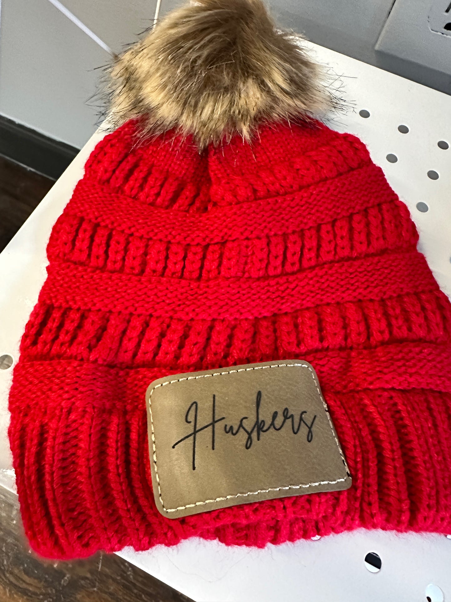 Huskers Pom Beanie