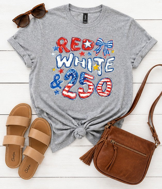 Red, White & 250 Tee