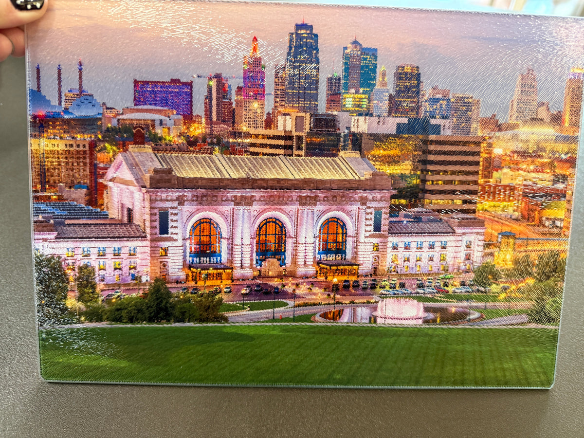 Kansas City Union Station Glass Cutting Board