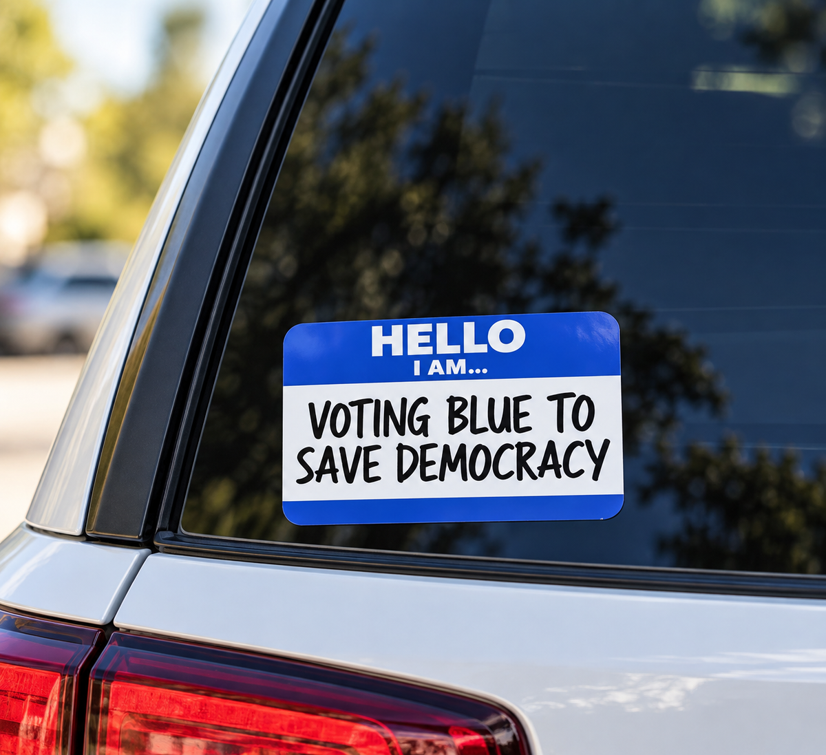 Voting Blue Sticker
