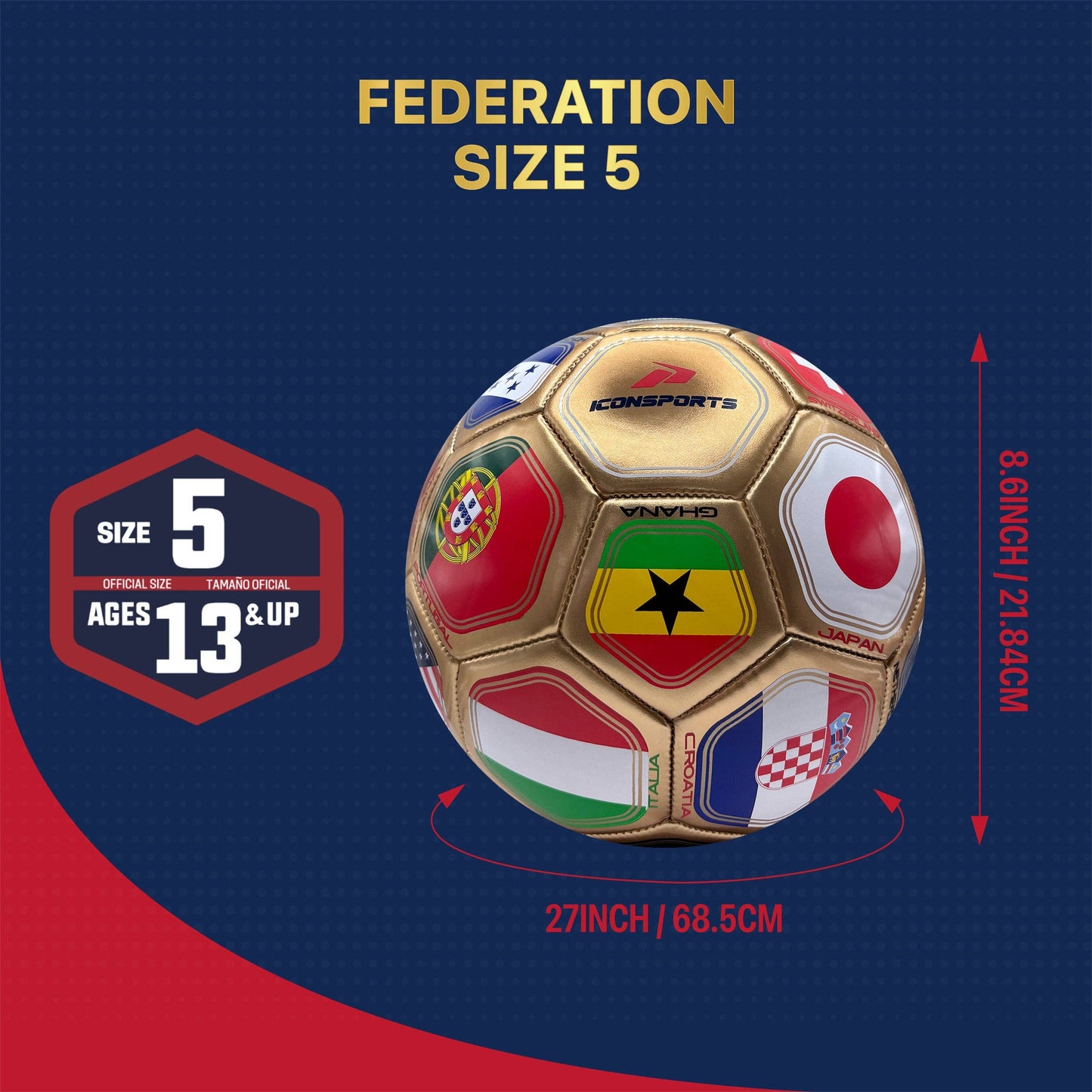 Country Flag Soccer Ball - ISG180BLT