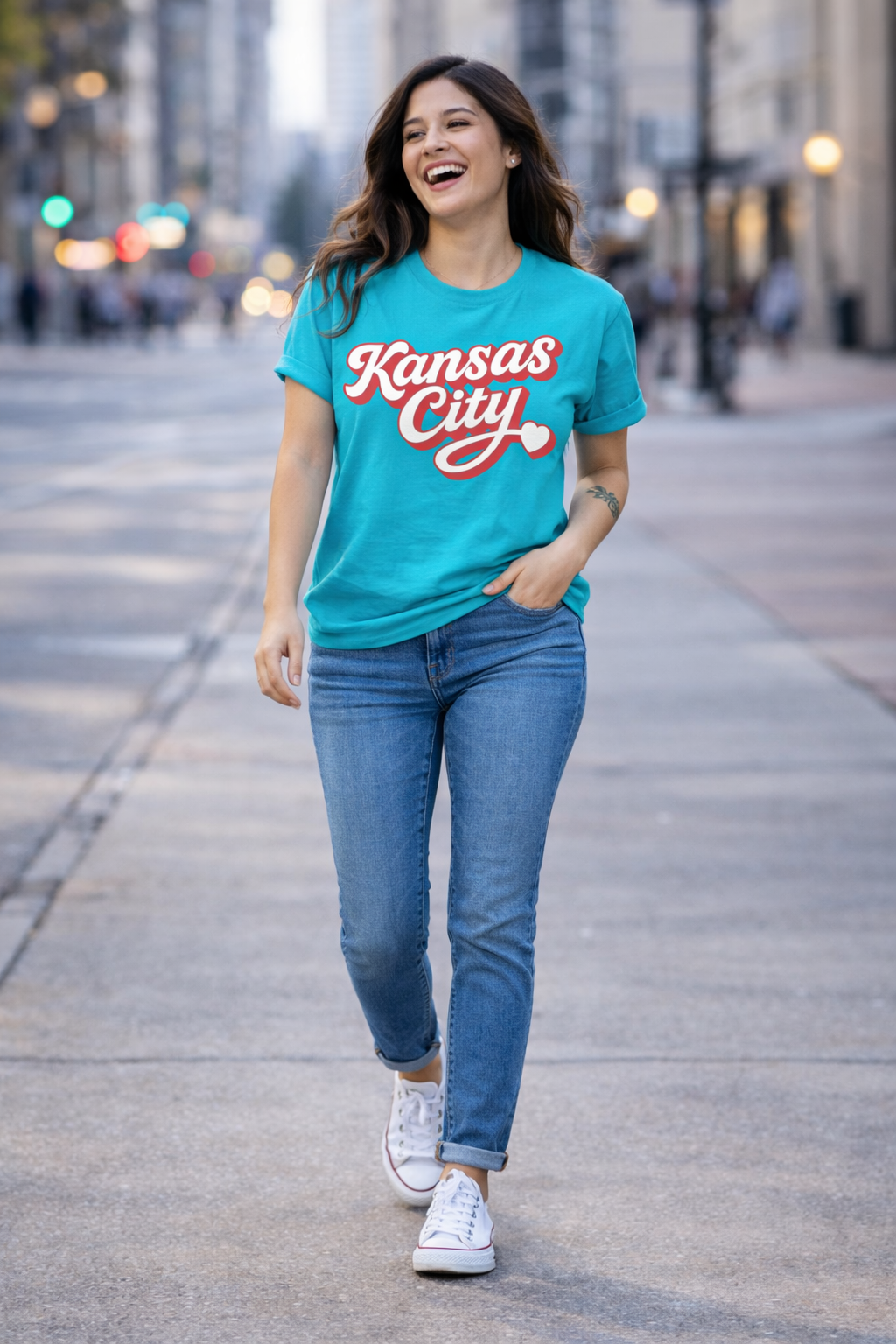 Kansas City Home Team Soccer Script Tee