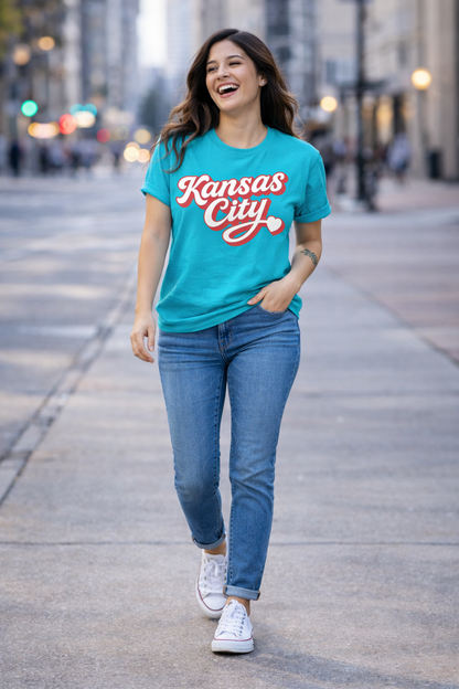 Kansas City Home Team Soccer Script Tee