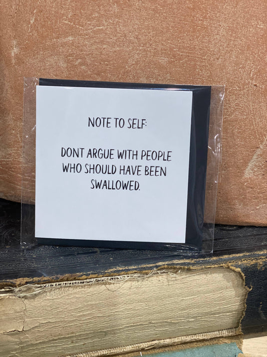 Mini Card Note to Self