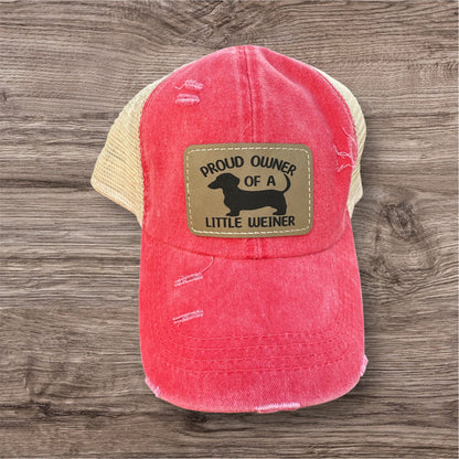 Proud Owner of a Little Weiner Women's Criss Cross Hat