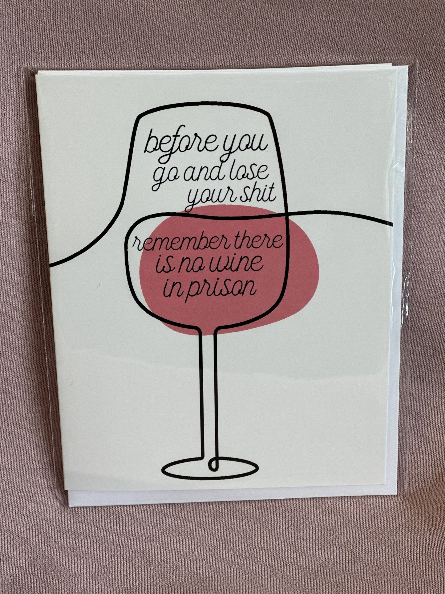 Wine in Prison Greeting Card