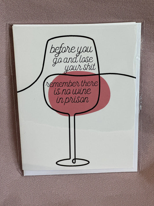 Wine in Prison Greeting Card