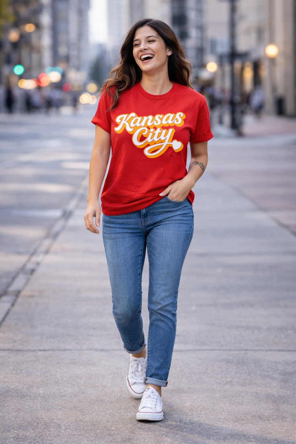 Kansas City Home Team Football Script Tee