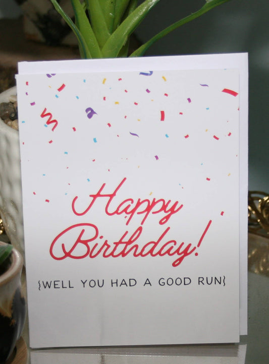 Happy Birthday, Good Run Greeting Card