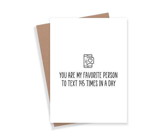 Text 145 Times Card