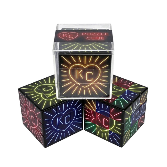 Puzzle Cube - KC Heart Neon