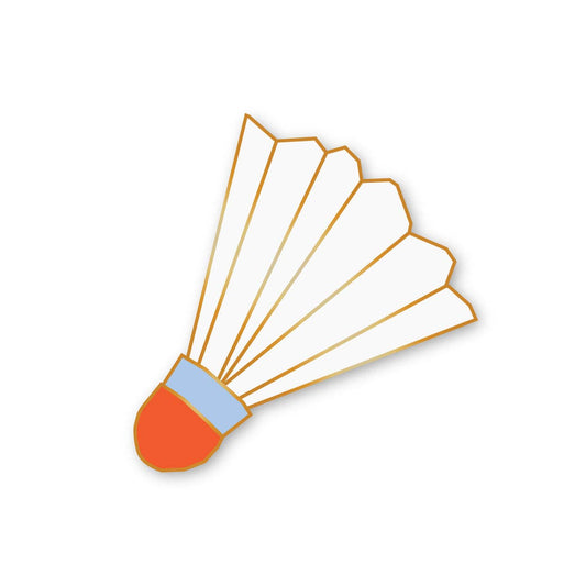 Shuttlecock Enamel Pin