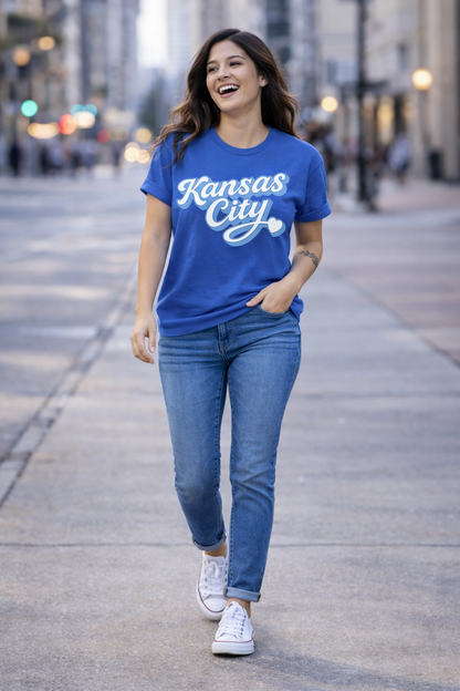 Kansas City Home Team Baseball Script Tee