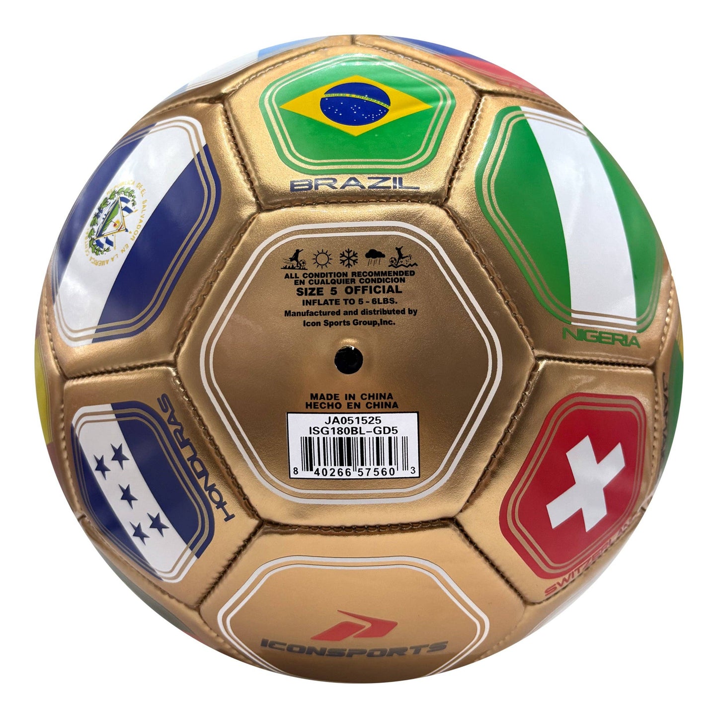 Country Flag Soccer Ball - ISG180BLT