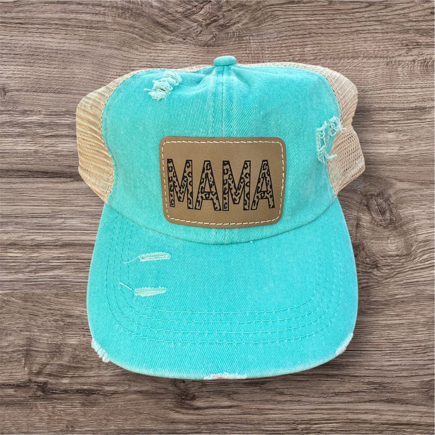 Leopard Mama Criss Cross Hat