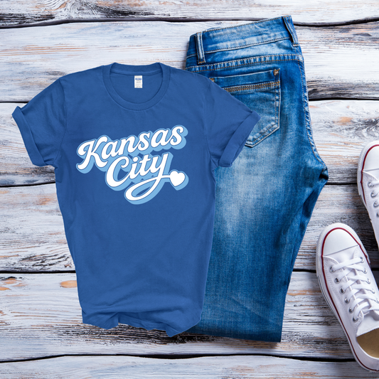 Kansas City Home Team Baseball Script Tee