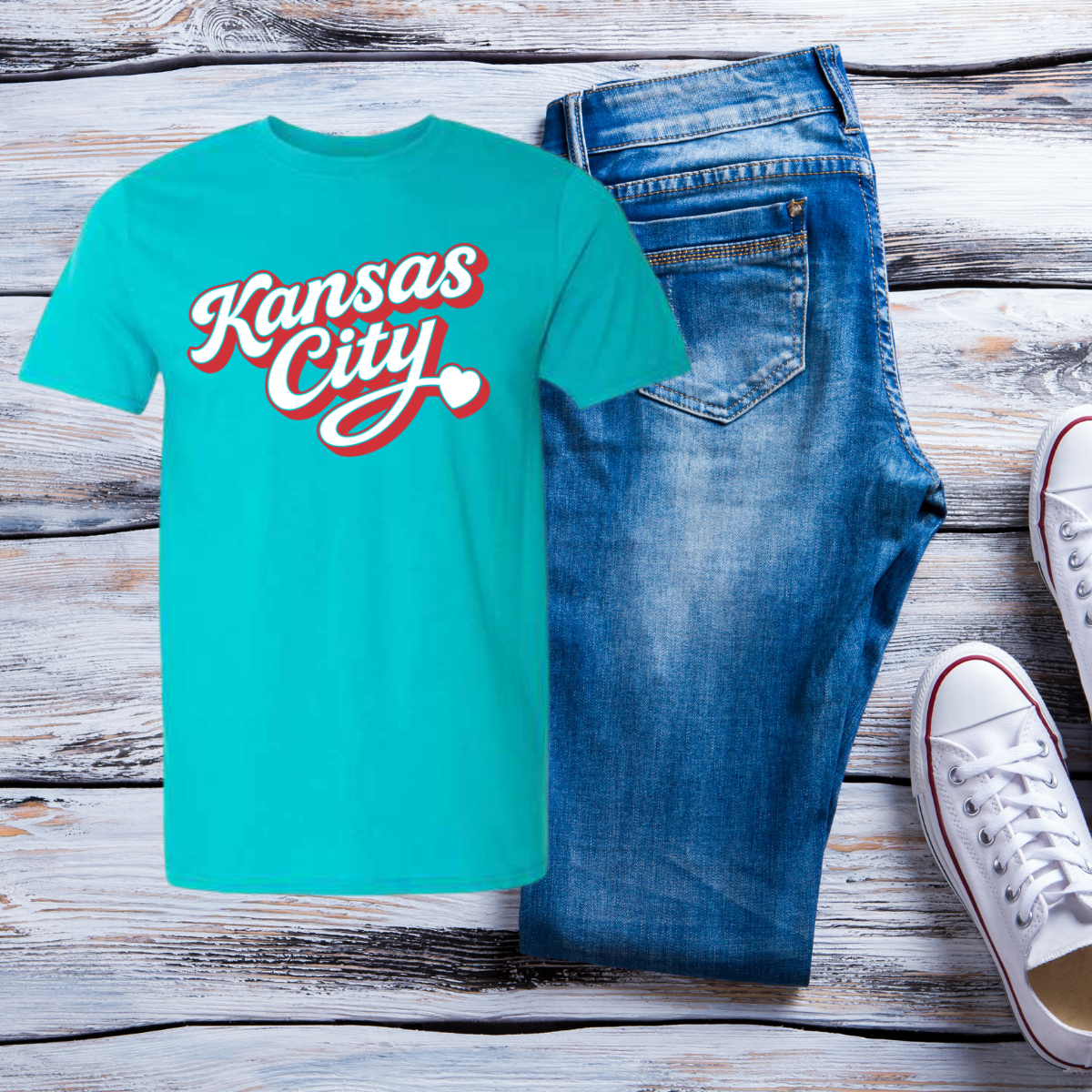 Kansas City Home Team Soccer Script Tee