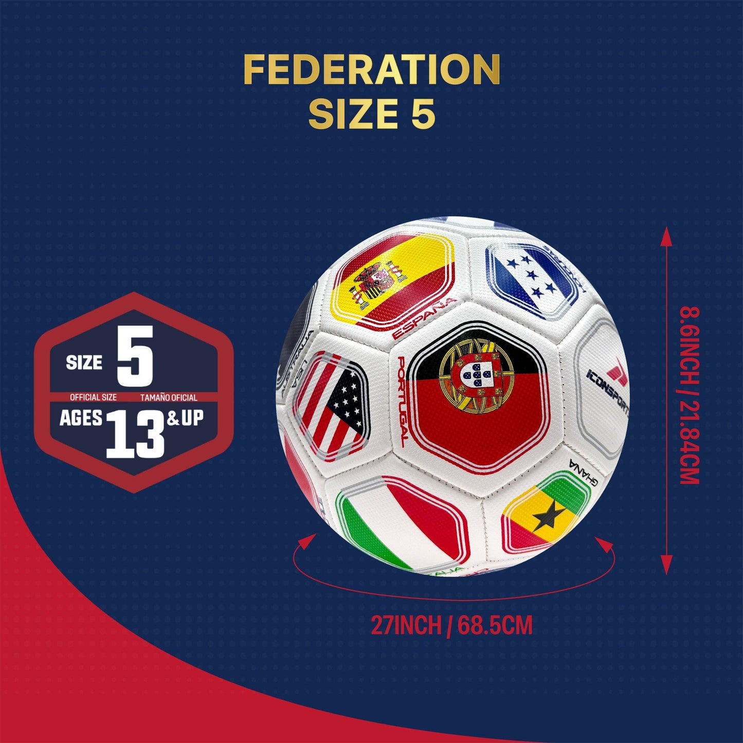 Country Flag Soccer Ball - ISG180BLT