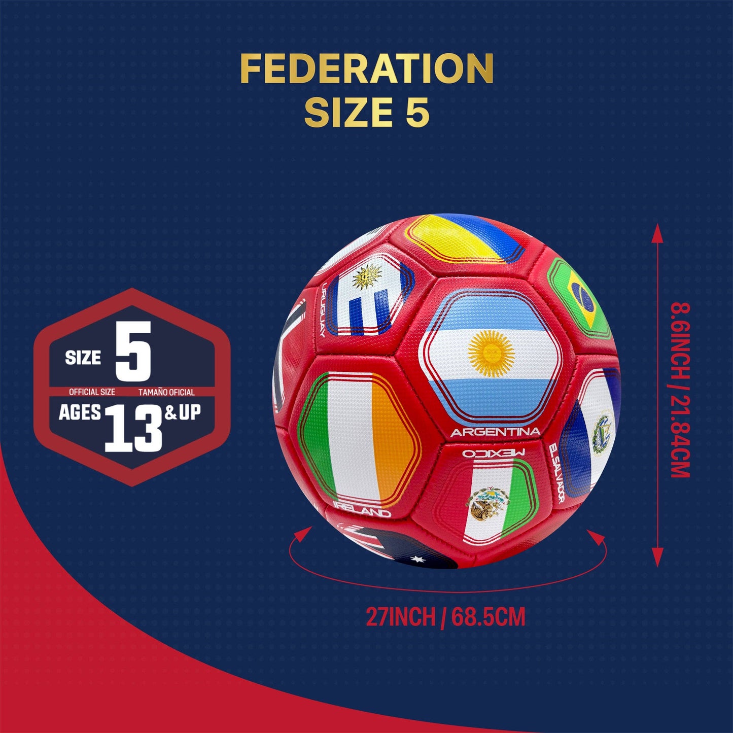 Country Flag Soccer Ball - ISG180BLT