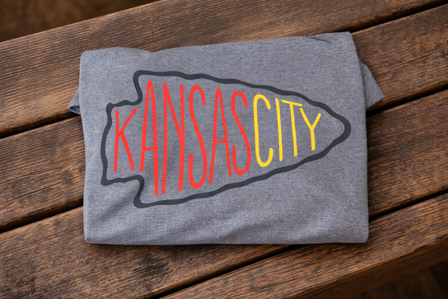 Kansas City Arrowhead Ombre Tee
