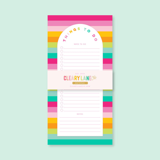 List Notepad | 4.25"x8.5" | Rainbow Sunset