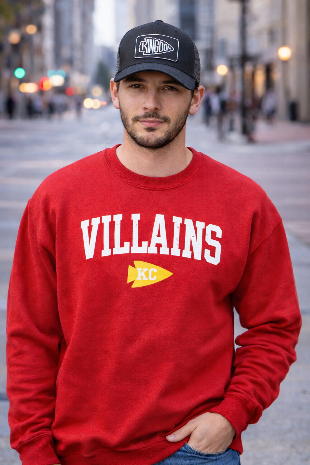 Villains KC Red Crewneck