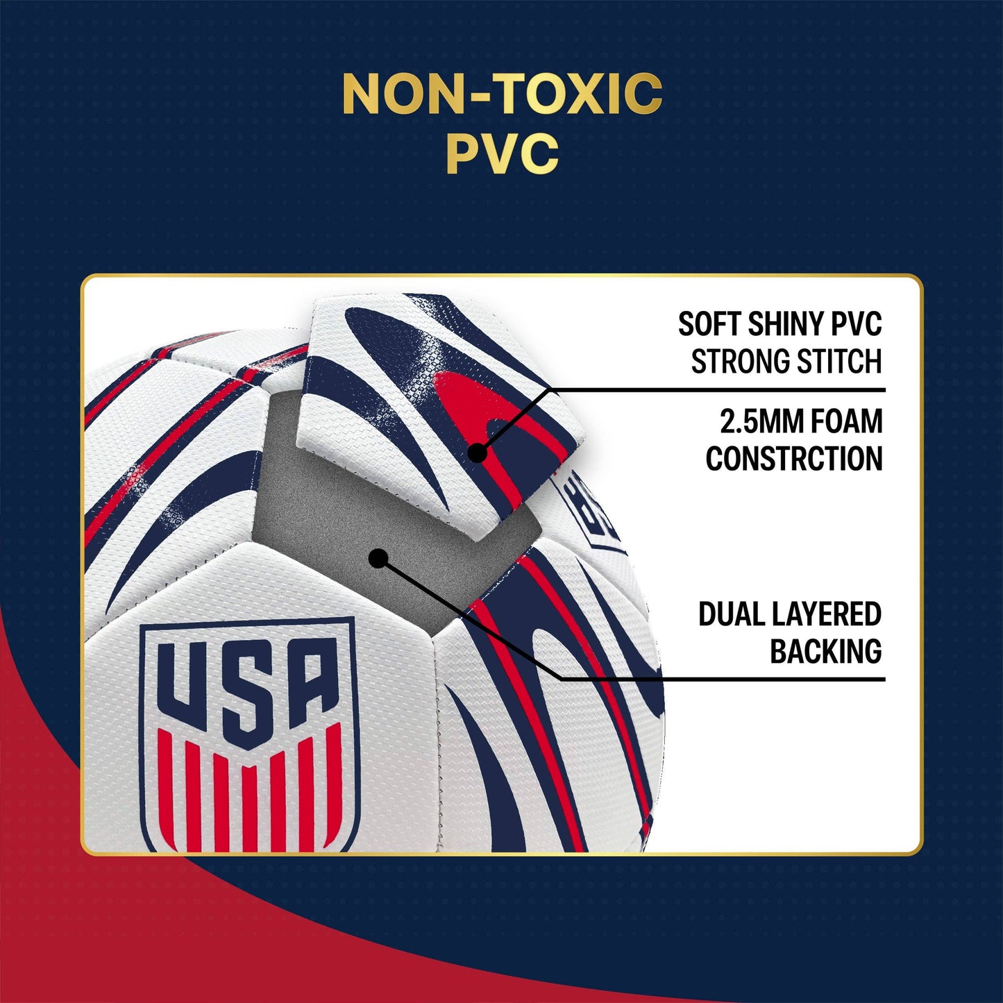 US Soccer Federation Soccer Ball - USSF188BL