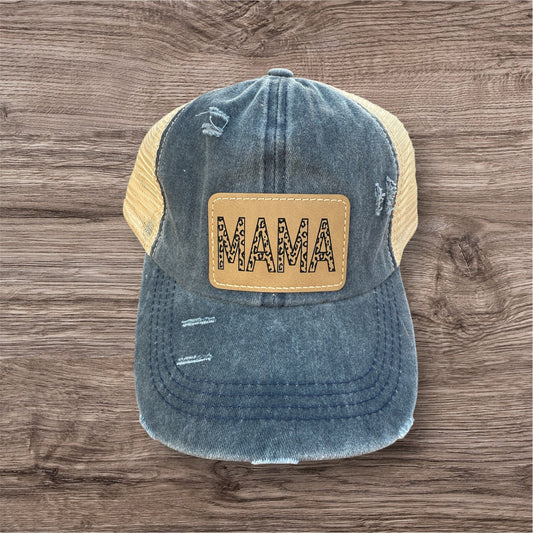 Leopard Mama Criss Cross Hat
