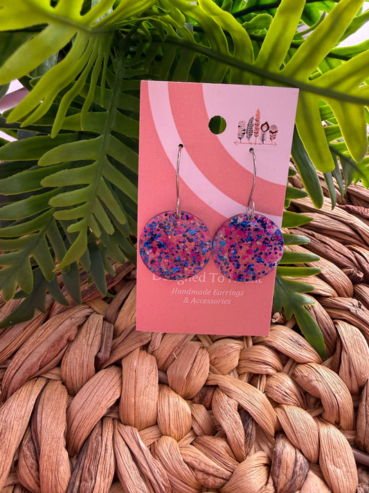 Confetti Shimmer Acrylic Dangle Earrings