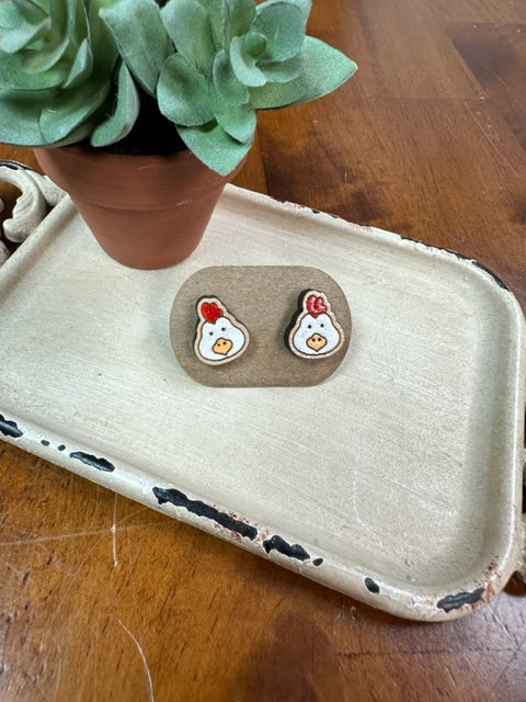 Chicken Face Studs