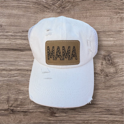 Leopard Mama Criss Cross Hat